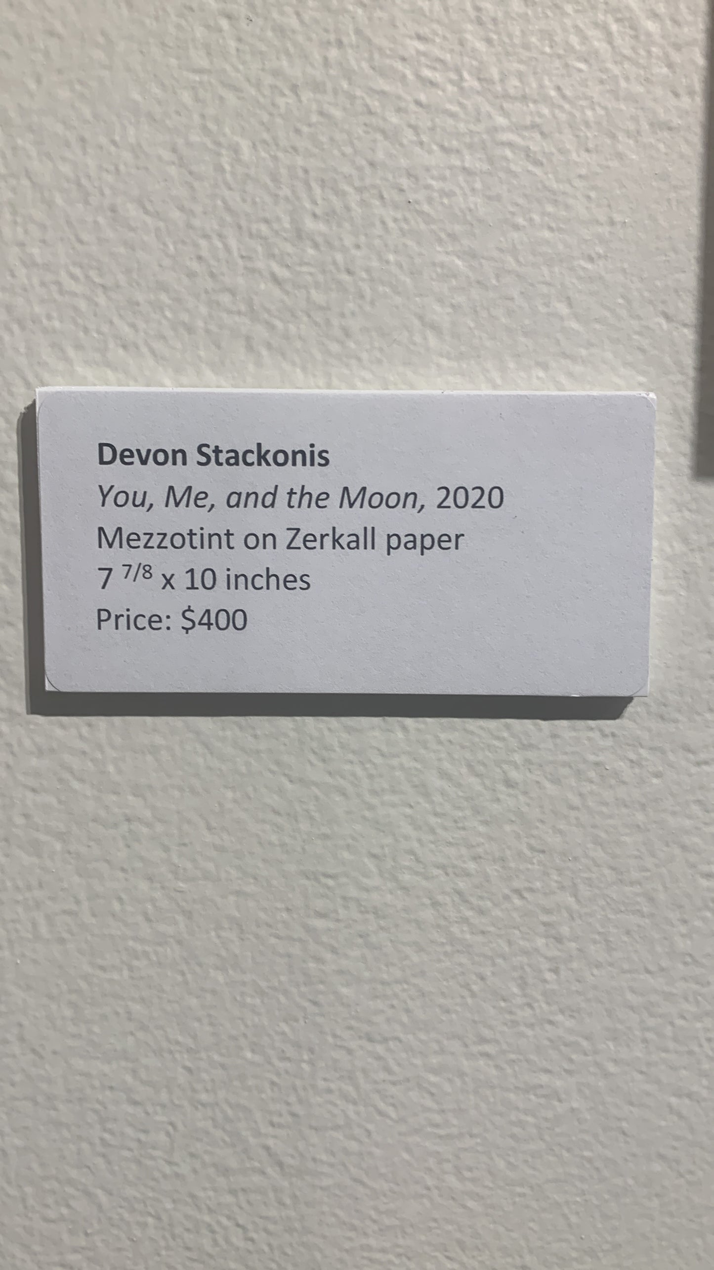 DEVON STACKONIS, You, Me, and the Moon, 2020