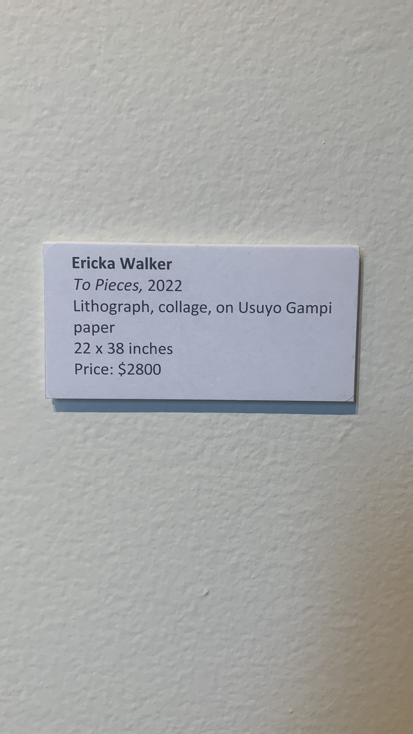 ERICKA WALKER, To Pieces, 2022