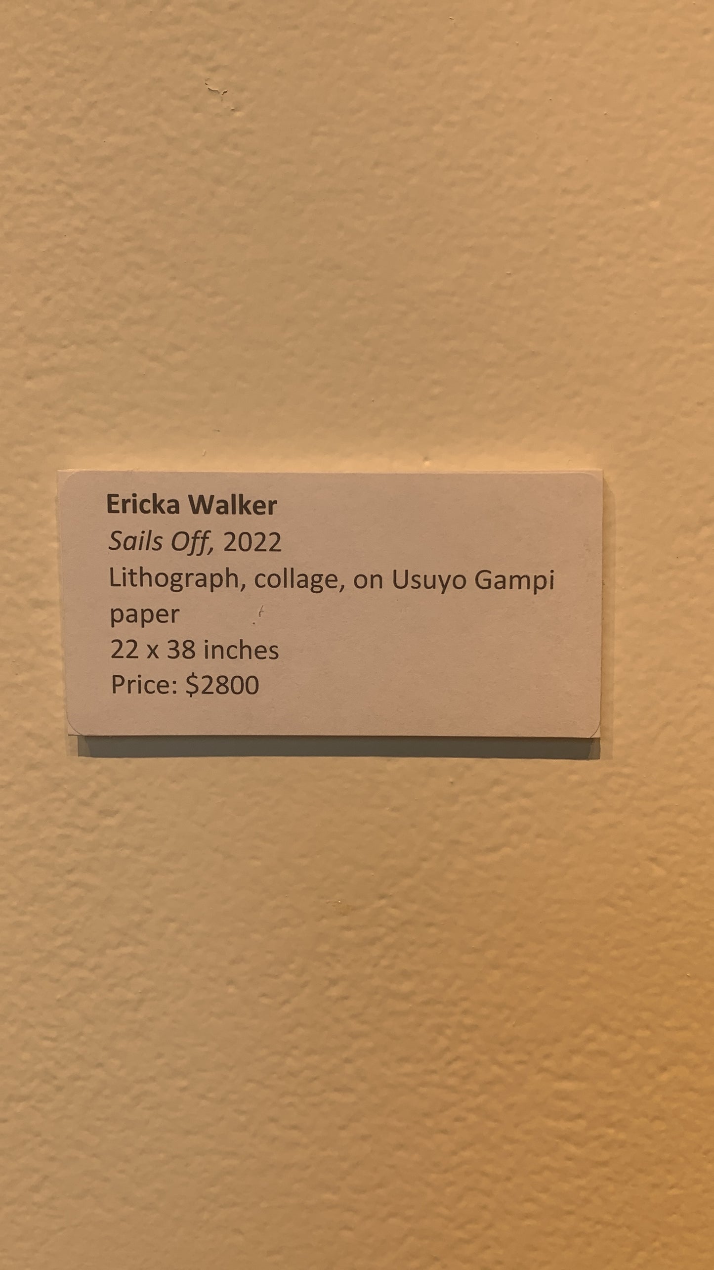 ERICKA WALKER, Sails Off, 2022