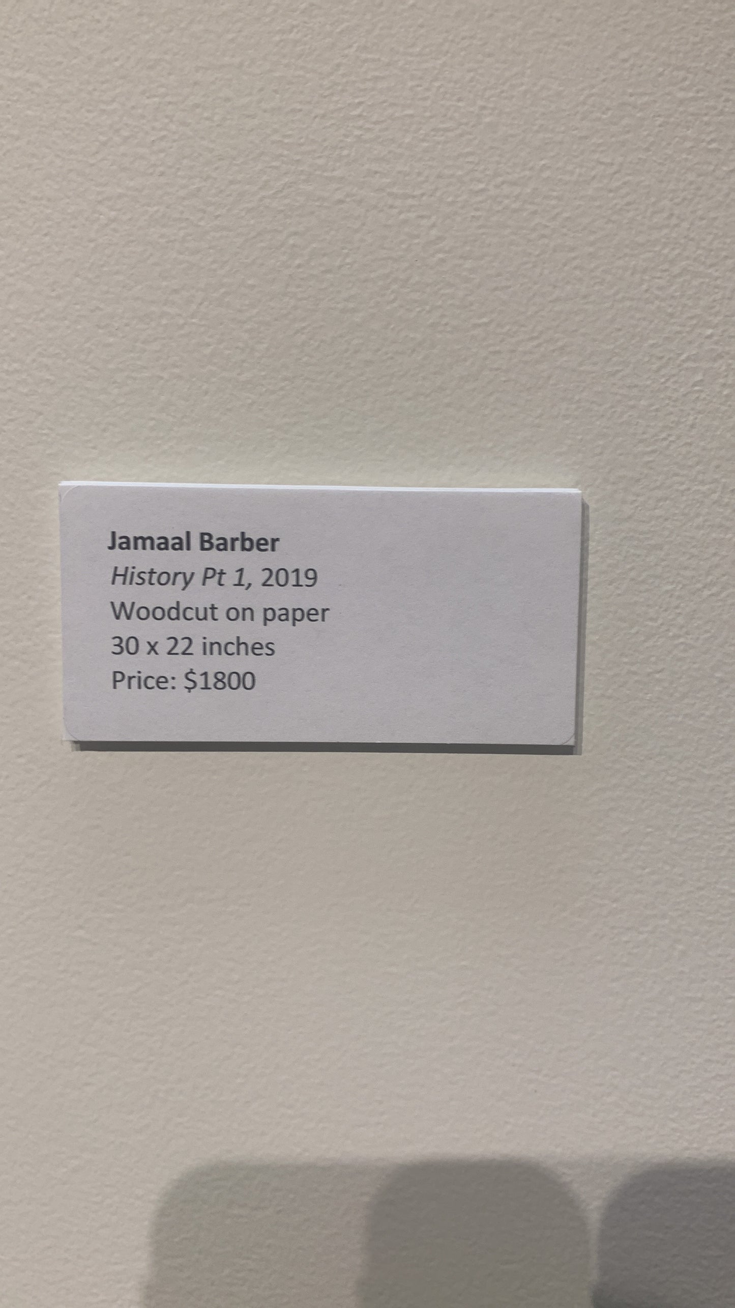 JAMAAL BARBER, History pt. 1, 2019
