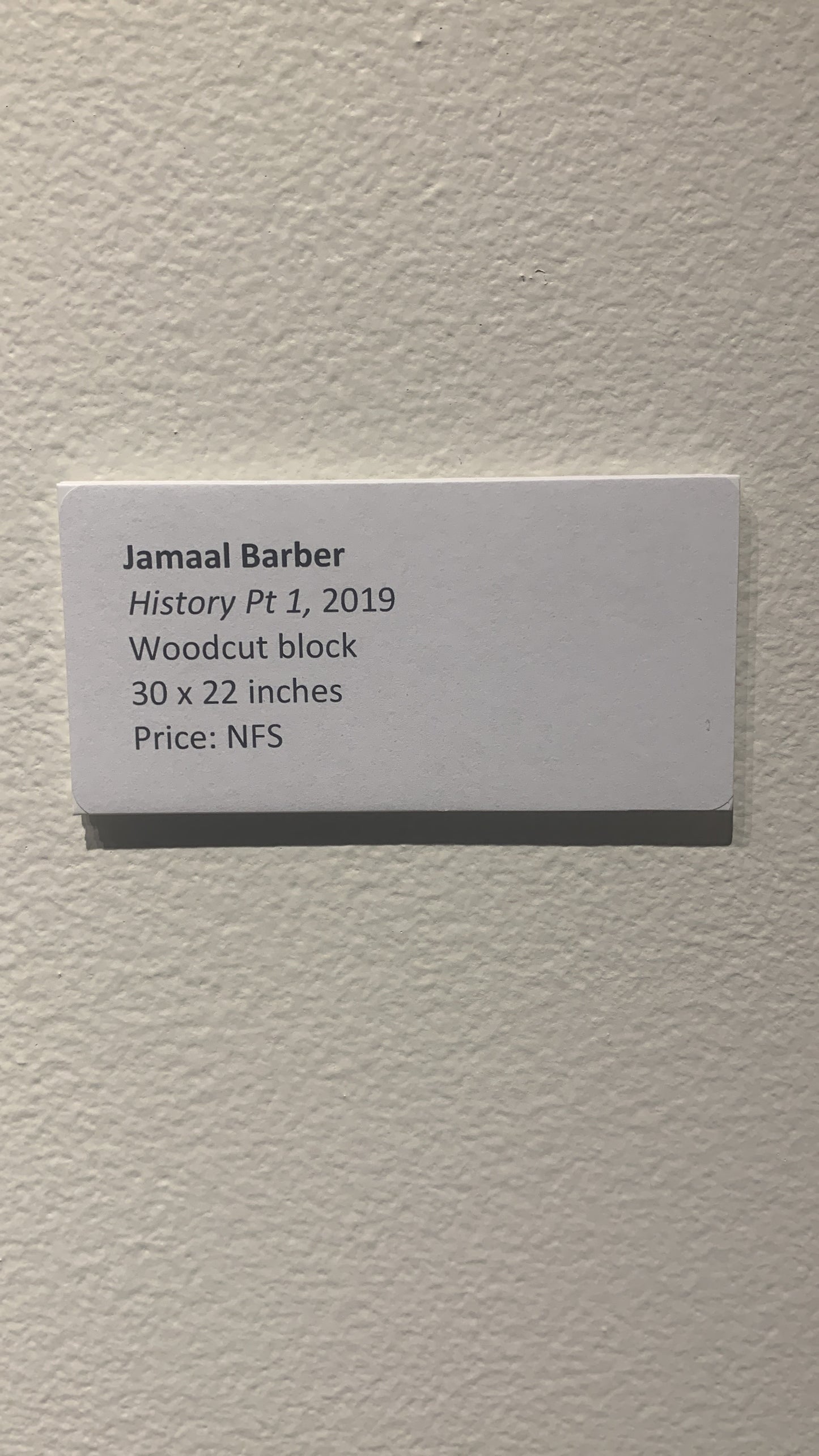 JAMAAL BARBER, History pt. 1, 2019